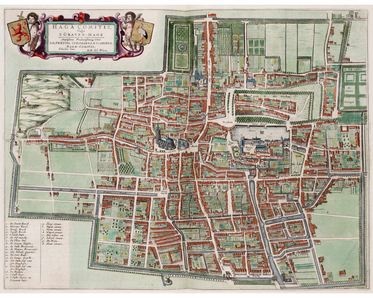plattegrond Den Haag 1649